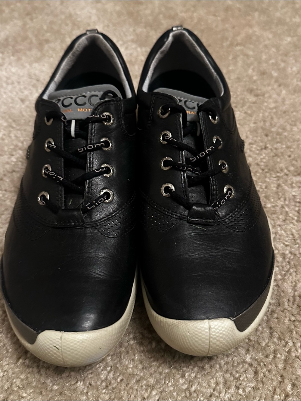 Ecco Biom Hybrid Shoes Womens 9-9.5 40 Black Yak Leather Golf Spikeless Comfort - Picture 2 of 8